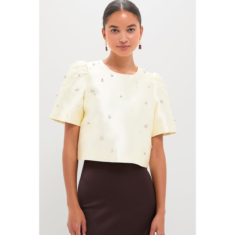 NWT Hunter Bell XS Ivory Gem Olivia Top - Picture 1 of 6